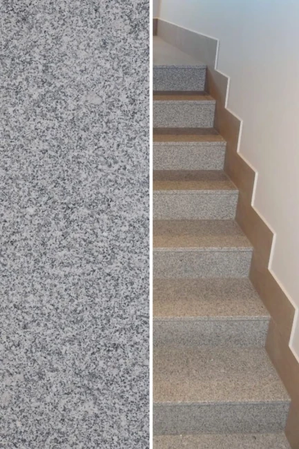 Stopień Granitowy G603 Bianco Cristal Szlifowany | 150x33x2 cm