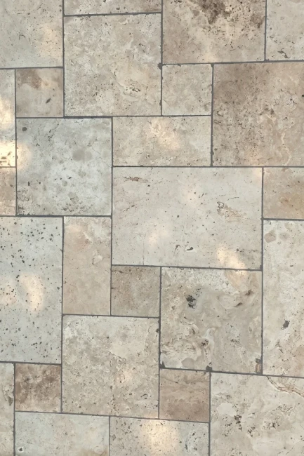 Trawertyn Ivory Classic Mix Bębnowany 3 cm | Komplet Rzymski 0,74 m2
