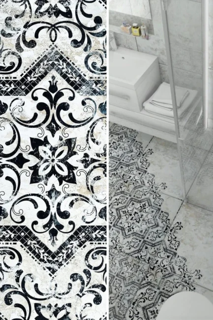 Gres Mindanao Decor Black Satynowy | 60,8x60,8 cm