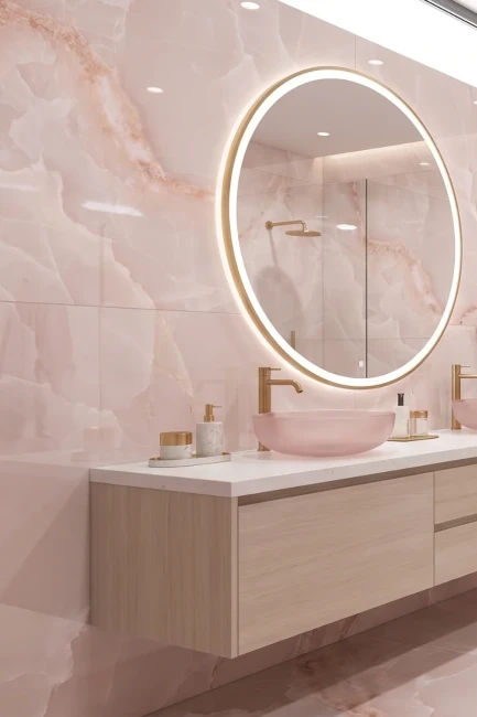 Tele di Marmo Onyx Pink 60x120 Lappato Imitacja Kamienia