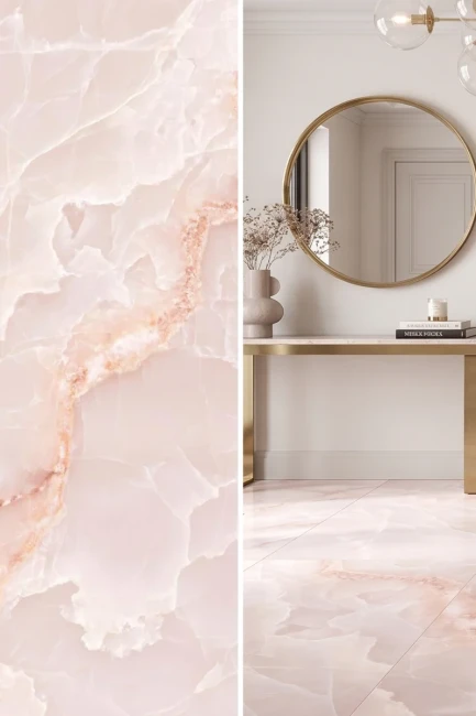 Tele di Marmo Onyx Pink 120x278 Lappato Imitacja Kamienia