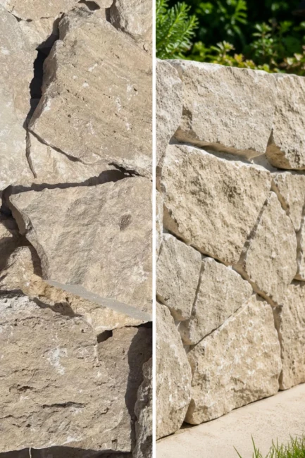 Trawertyn Classic Kamień nieregularny na ścianę 2–4 cm | Dzikówka Rockface