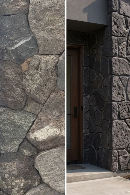 Narożnik Bazalt Tornado Black Kamień nieregularny na ścianę 2–4 cm | Dzikówka Rockface