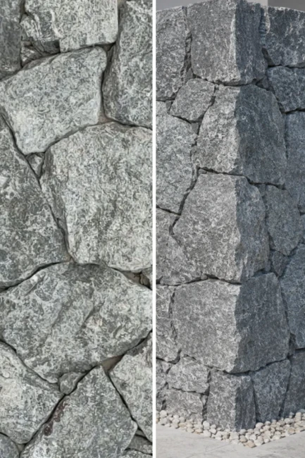Narożnik Marmur Black Kamień nieregularny na ścianę 2–4 cm | Dzikówka Rockface