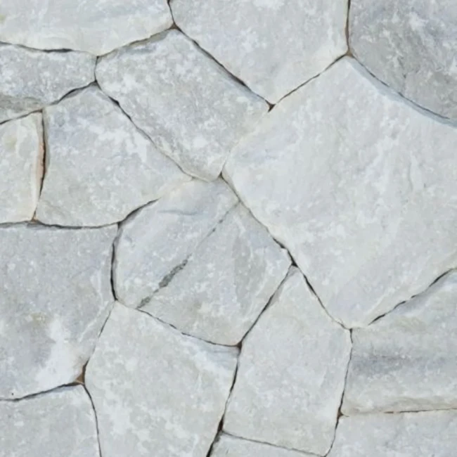 Marmur White Kamień nieregularny na ścianę 2–4 cm | Dzikówka Rockface