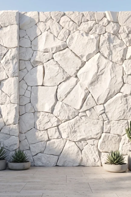Marmur White Kamień nieregularny na ścianę 2–4 cm | Dzikówka Rockface