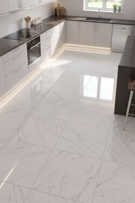 Płytka Marmurowa Mugla White Standard Polerowany | 60x60x2 cm
