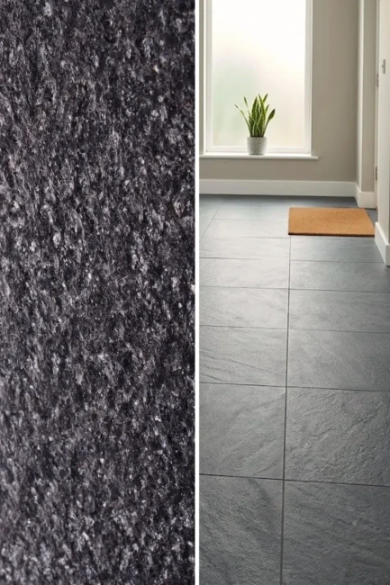Płytka Kwarcytowa Black Galaxy Szczotkowany | 60x60x1,4 cm