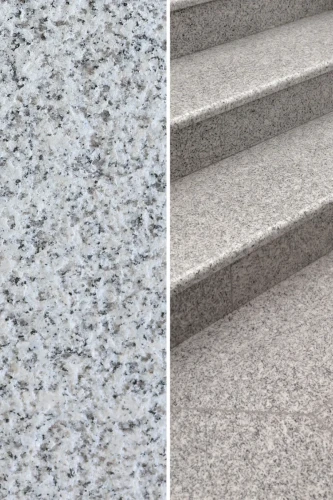 Stopnica Granitowa G603 Szara Płomieniowana 2 Krawędzie | 150x33x3 cm