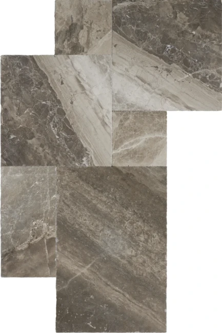 Komplet Rzymski Marmurowy Atlantic Grey Bębnowany | Komplet = 0,742 m2