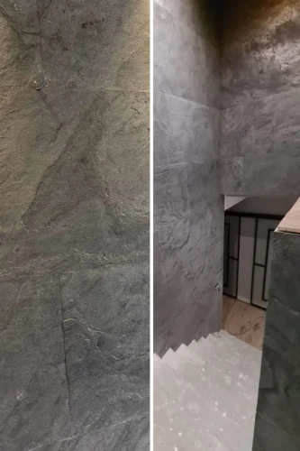 Fornir samoprzylepny 3D Silver Grey | 30x60x0,2 cm