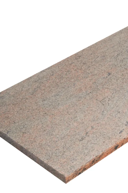 Stopień Granitowy Multicolor Red Płomieniowany | 150x33x3 cm