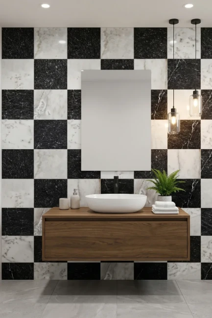 Płytka Marmurowa Black Marble Polerowany | 30,5x30,5x1 cm