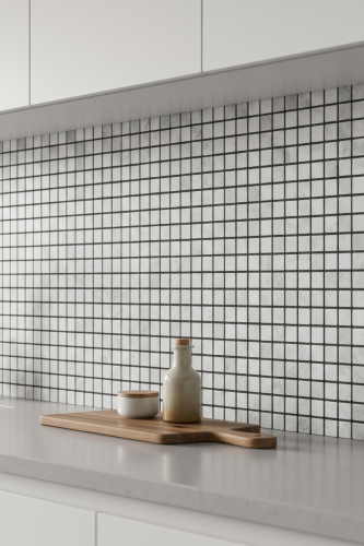 Mozaika Marmurowa Royal White 2,3x2,3 Bębnowany | 30,5x30,5x1 cm