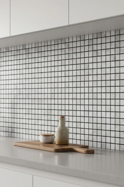 Mozaika Marmurowa Royal White 2,3x2,3 Bębnowany | 30,5x30,5x1 cm