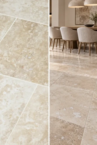 Trawertyn Ivory Classic Mix Cross Cut Szlifowany i Szpachlowany | 61x61x1,2 cm