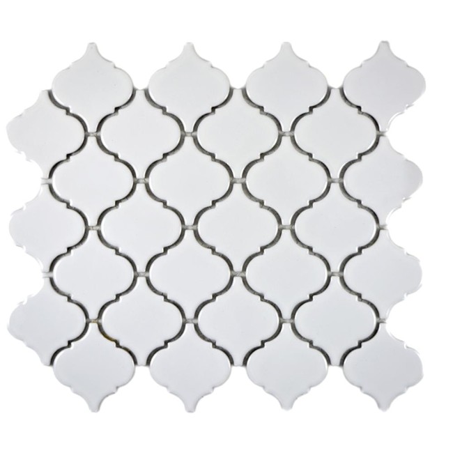Mozaika ceramiczna Biała Arabeska Polerowana | 29,3×24,5×0,6 cm