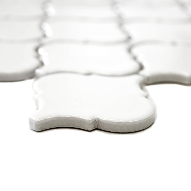 Mozaika ceramiczna Biała Arabeska Polerowana | 29,3×24,5×0,6 cm