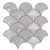 Mozaika ceramiczna Biała Rybia Łuska Polerowana | 29,3×24,5×0,6 cm