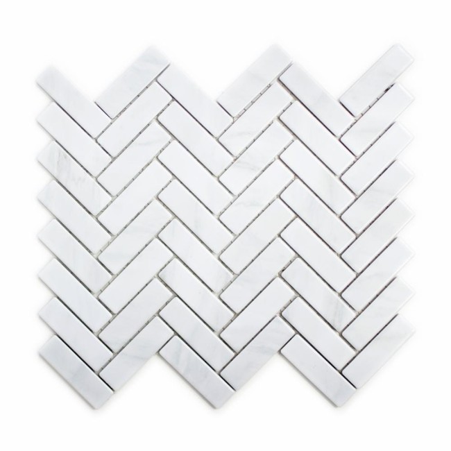 Mozaika ceramiczna Biała Prostokąt Matowa | 31,8×27,1x0,65 cm