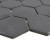 Mozaika ceramiczna Czarna Hexagon Matowa | 32,5×28,1x0,6 cm