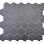 Mozaika ceramiczna Czarna Hexagon Matowa | 32,5×28,1x0,6 cm
