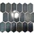 Mozaika ceramiczna Czarna Hexagon Polerowana | 25,3x29,3x0,75 cm