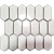 Mozaika ceramiczna Biała Hexagon Polerowana | 25,3x29,3x0,75 cm