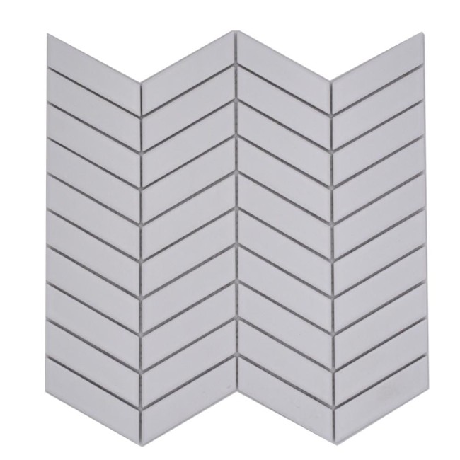 Mozaika ceramiczna Biała Jodełka Matowa | 28,8x30,2x0,6 cm