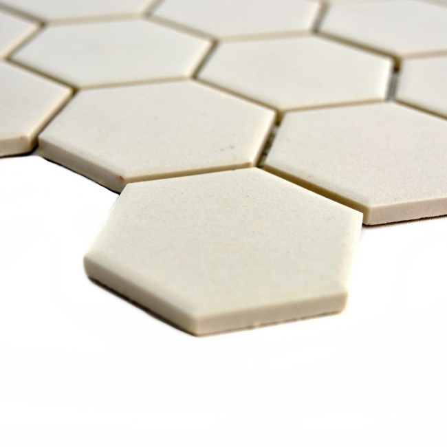 Mozaika gresowa Beżowa Hexagon Matowa | 32,5x28,1x0,5 cm