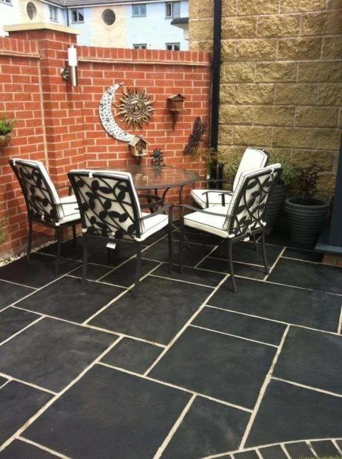 Kamień Kadappa Black Limestone Bębnowany French Pattern 1kpl= 0,742m2 | Komplet Rzymski