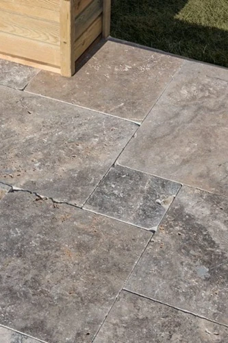 Płytka Trawertyn Ash Argent Bębnowany 1,2 cm | Komplet Rzymski 0,742m2