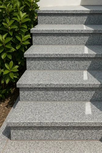 Zestaw Stopnica - Stopień + Podstopień Granitowy G602 150x33x2 / 150x15x2 Polerowany