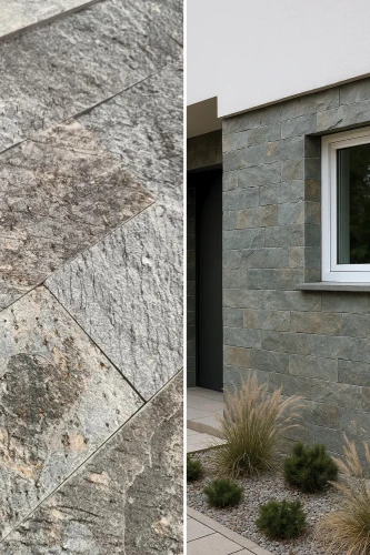 Kamień elewacyjny kwarcytowy Deoli Green 30x60 cm