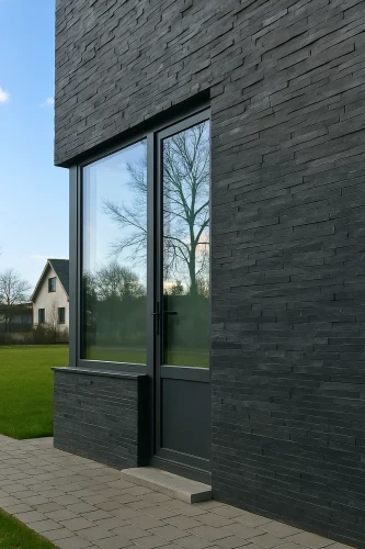 Kamień elewacyjny dekoracyjny łupek czarny 10x36 Black Slate Stackstone