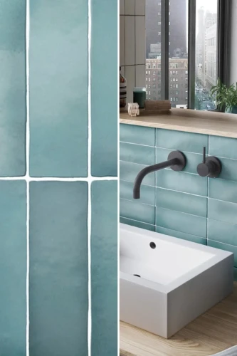 Płytka Ścienna Magma Aquamarina Cegiełka 6,5x20 cm