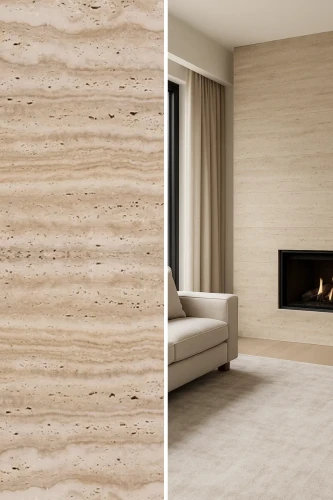 Trawertyn Bianco Classic Vein Cut Szczotkowany 61x30,5x1,2 cm