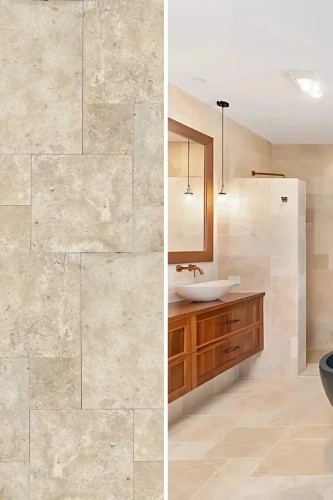 Trawertyn Light Bębnowany 1,2 cm | Komplet Rzymski 0,742 m2