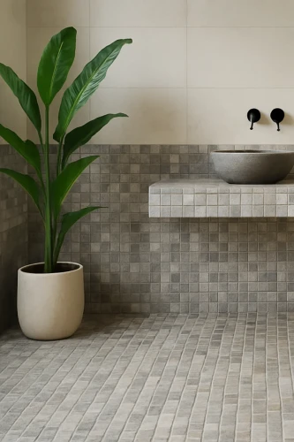 Trawertyn Ash Argent Mix Bębnowany Mozaika 4,8×4,8×1 cm | Kamień dekoracyjny na arkuszu 30,5×30,5 cm