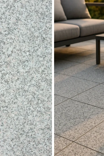 Płytka granitowa szara płomieniowana Bianco Sardo G602 60x60x2 cm