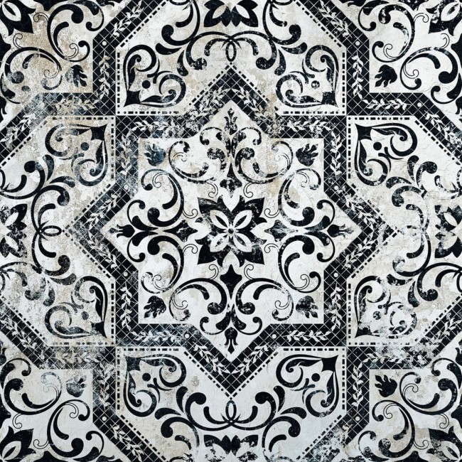 Gres Mindanao Decor Black Satynowy | 60,8x60,8 cm