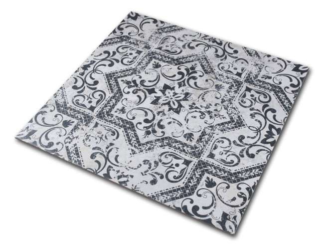 Gres Mindanao Decor Black Satynowy | 60,8x60,8 cm