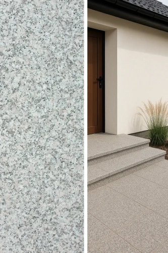 Płytka granitowa Bianco Sardo G602 płomieniowana 60x60x3 cm