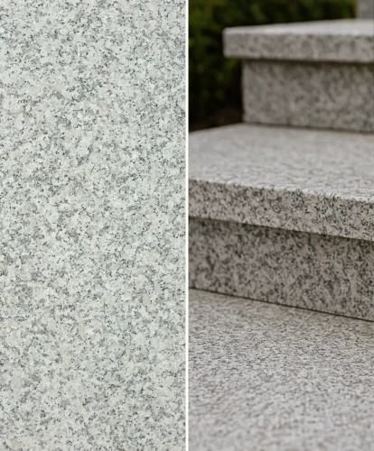 Stopnica granitowa szara płomieniowana G602 135x33x2 cm Bianco Sardo