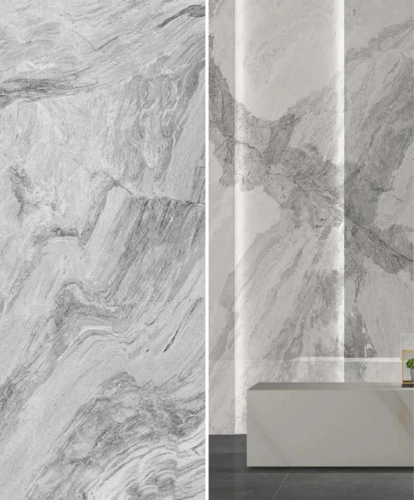 Płyta Węglowa WPC Grey Wave Błyszcząca 280x112x0,8 cm