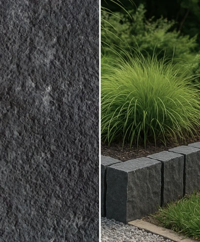 Palisada | Obrzeże Wapienne Kadappa Black Limestone 100x20x5 cm