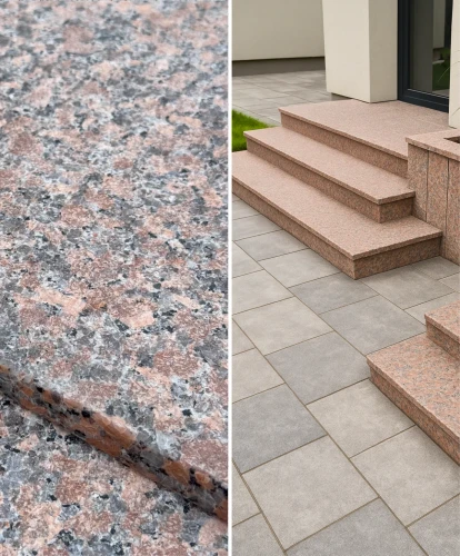 Parapet Stopnica granitowa Maple Red płomieniowana G562 150x33x2