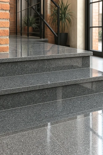 Zestaw Stopnica + Podstopień Granitowy Dark Grey New G654 150x33x2 / 150x15x2 Polerowany