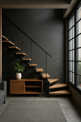 Fornir kamienny Line Black XXL 122x305x0,2 cm