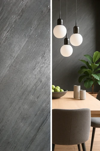 Fornir kamienny Line Black XXL 122x280x0,2 cm